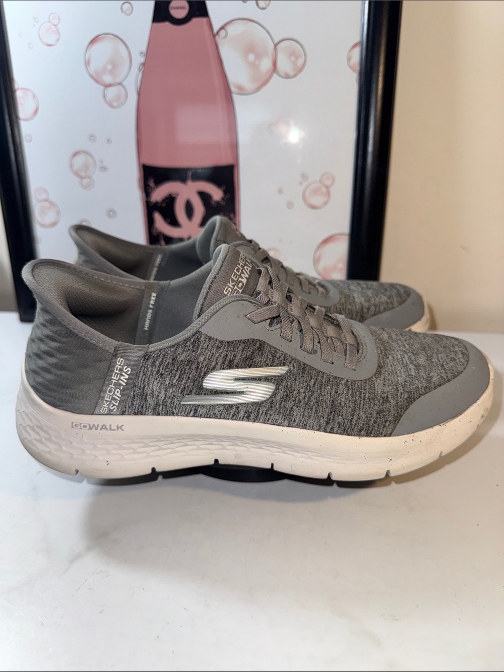 Skechers Dacie Gray Slip-On Hands-Free GOwalk Flex Sneakers - Women’s Size 8 - Picture 5 of 12